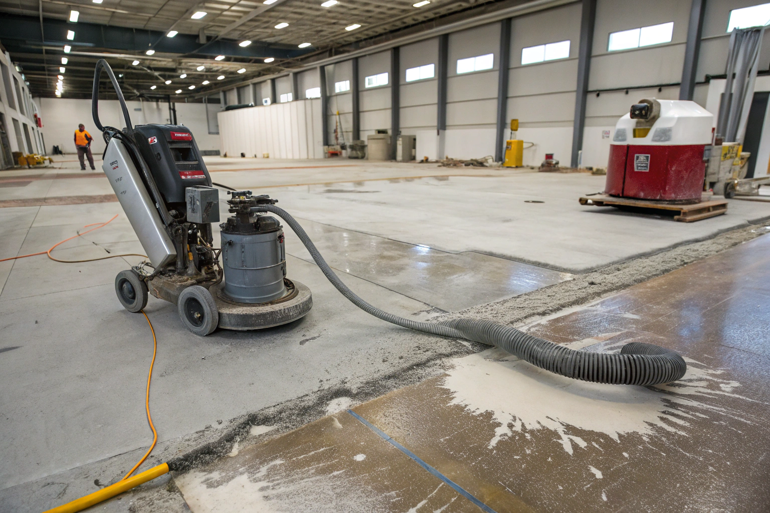 Diamond grinding machine removing epoxy coating