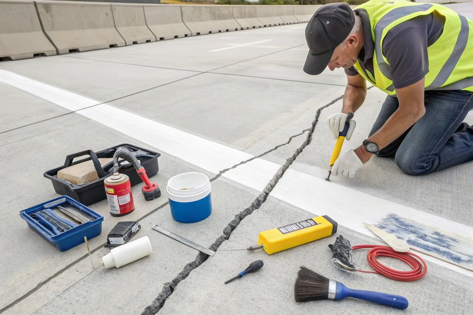 Professional crack repair methods and materials